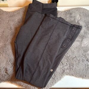 lululemon athletica Charcoal Buttoned Straight Leg  Leggings